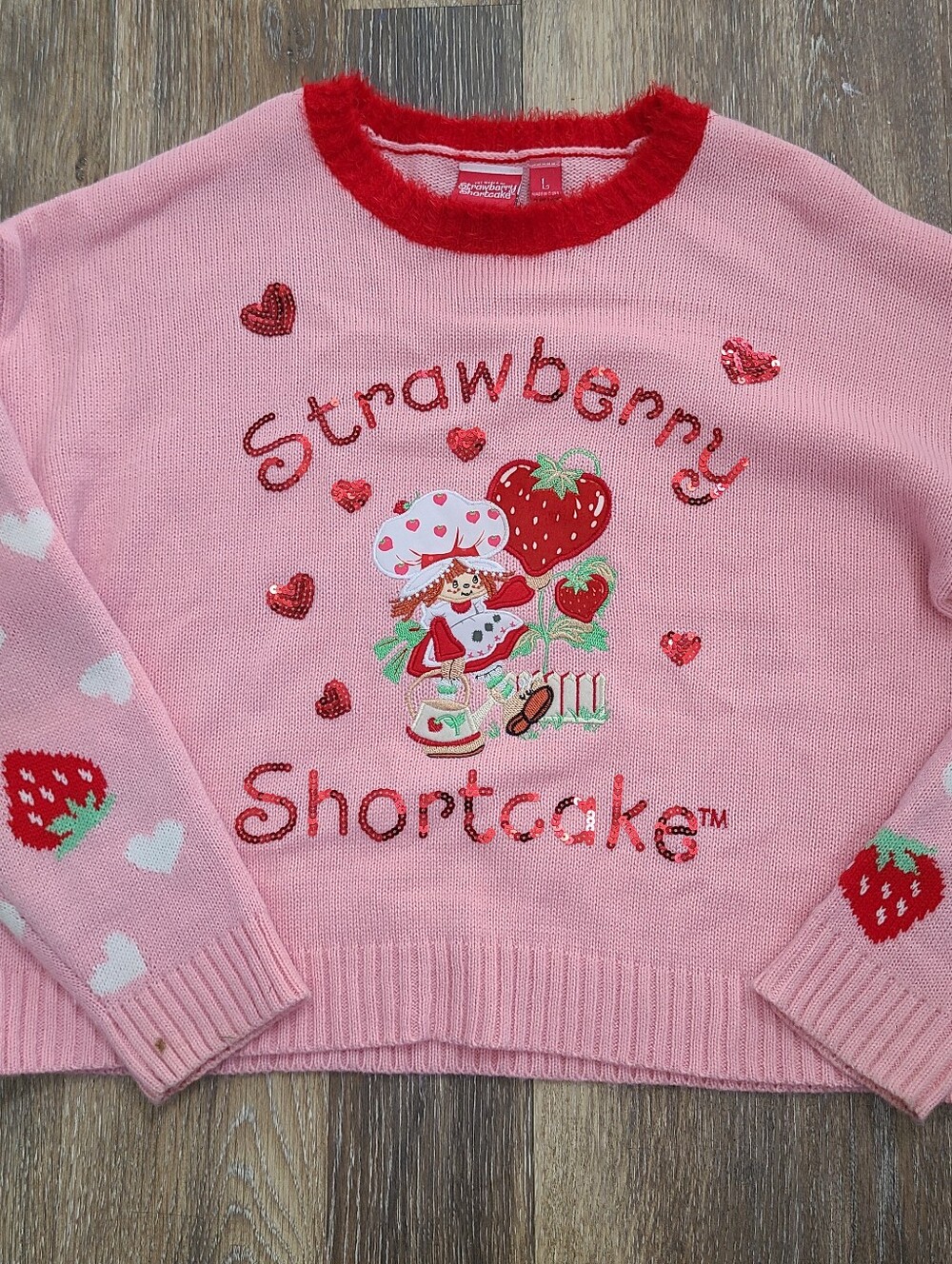 Strawberry Shortcake Sweater Women's Size Large